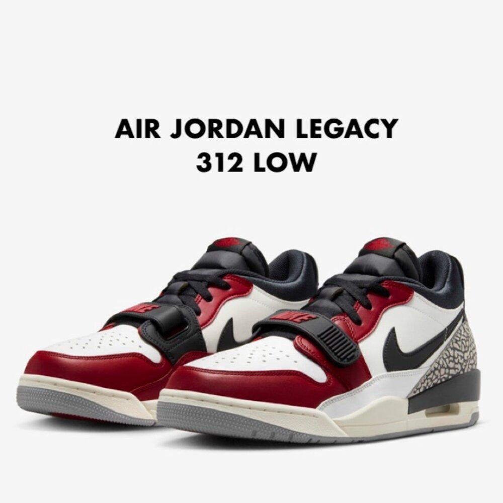 Air Jordan Legacy 312 Low Chicago Men's Shoes Sneakers White Black Red
